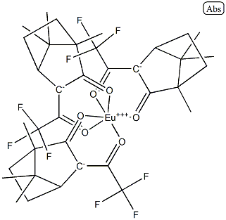 三（三氟甲基羟亚甲基-d-樟脑酰基）铕结构式