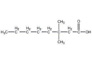 3,3-二甲基辛酸结构式