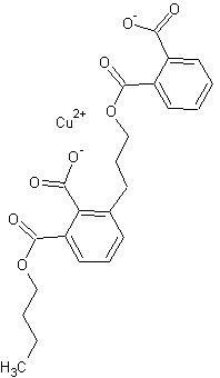 邻苯二甲酸单丁酯酯铜(Ⅱ)盐结构式