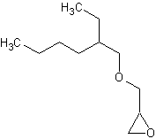 2-乙基己基缩水甘油酯结构式