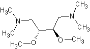 (R,R)-(-)-2,3-二甲氧基-1,4-双(二甲氨基)丁烷结构式