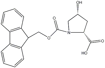 Fmoc-顺-4-羟基-D-脯氨酸结构式