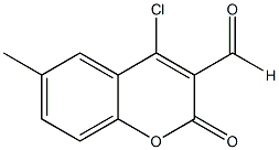 4-氯-3-甲酰基-6-甲基香豆素结构式