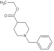 1-苄基哌啶-4-羧酸乙酯结构式