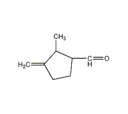 2-甲基-3-亚甲基-环戊烷甲醛结构式