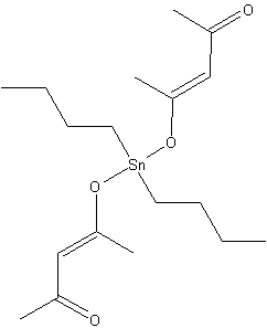 双(乙酰丙酮酸)二丁基锡结构式