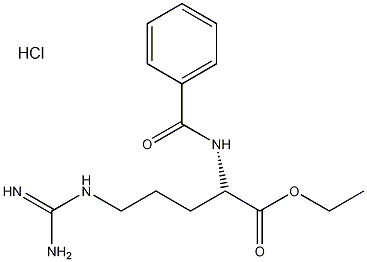 N-α-苯甲酰-L-精氨酸乙酯盐酸盐结构式