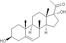 17α-羟基-16β-甲基孕烯醇结构式