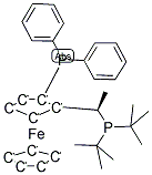 R)-1-1[(S)-2-(二苯基膦)二茂铁]乙基二叔丁基膦结构式