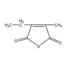 3-甲基-2-乙基顺式丁烯二(酸)酐结构式