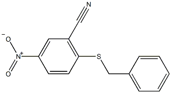 2-(苯甲基硫代)-5-硝基苯甲腈结构式