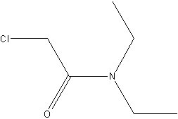 2-氯-N,N-二乙基乙酰胺结构式