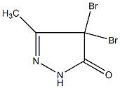 4,4-Dibromo-3-methyl-2-pyrazolin-5-one, 98+%结构式