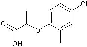 2-甲-4-氯丙酸结构式