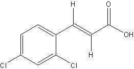 反-2,4-二氯肉桂酸结构式