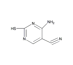 2-巯基-4-氨基嘧啶-5-腈结构式