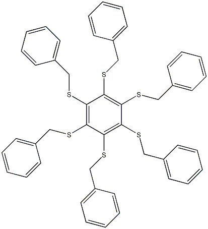 六(苄基硫代)苯结构式