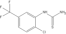 2-氯-5-(三氟甲基)苯基硫脲结构式