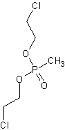 二(2-氯乙基)甲基膦酸结构式