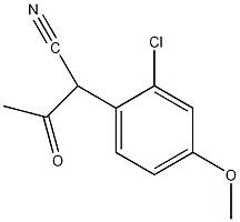 2-(2-氯-4-甲氧苯基)-3-氧丁腈结构式