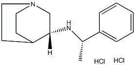 (+)-N-(1(S)-苯乙基)-1-氮杂二环[2.2.2]辛烷-3(R)-胺二盐酸盐结构式