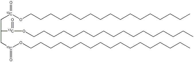 甘油基三(硬脂酸-1-13C)结构式