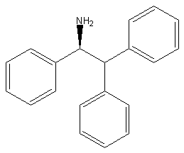 (S)-(−)-1,2,2-三苯基乙基胺结构式