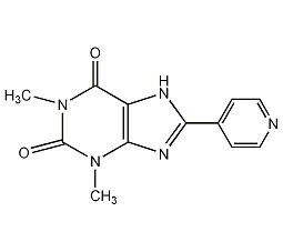1,3-二甲基-8-(4-吡啶)-1H-嘌呤-2,6-(3H,7H)-二酮结构式