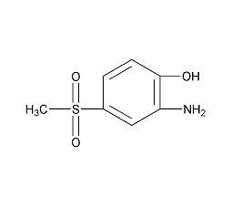 2-氨基-4-甲砜基苯酚结构式