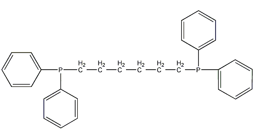 1,6-双(联苯基膦)己烷结构式