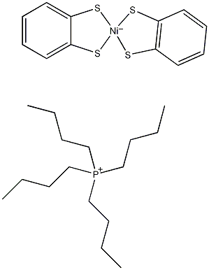 四丁基膦双(苯-1,2-二硫烯)镍(III)复合体结构式
