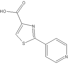 2-(4-吡啶基)噻唑-4-羧酸结构式