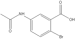 5-乙酰胺基-2-溴苯甲酸结构式