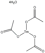 乙酸铥(III)四水结构式