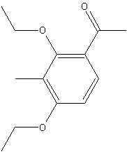 2',4'-二乙氧基-3'-甲基乙酰苯结构式