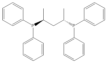 (2S,4S)-(-)-2,4-双(二苯基磷)戊烷结构式
