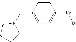 [4-(1-吡咯烷基甲基)苯基]溴化镁结构式