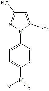 5-氨基-3-甲基-1-(对硝基苯)吡唑结构式