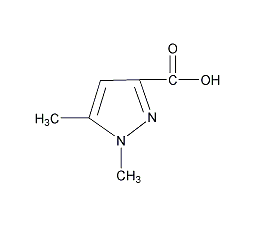 1,5-二甲基-1H-吡唑-3-羧酸结构式