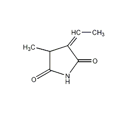3-甲基-2-亚乙基琥珀酰亚胺结构式