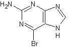 2-氨基-6-溴嘌呤结构式