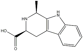 (1S,3S)-2,3,4,9-四氢-1-甲基-1H-吡啶[3,4-b]吲哚-3-羧酸结构式