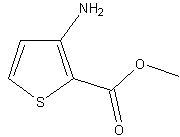 3-氨基-2-噻吩羧酸甲酯结构式