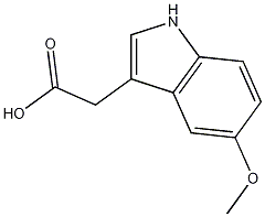 5-甲氧基吲哚-3-乙酸结构式