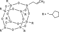 PSS-烯丙基-七环戊基取代结构式