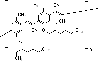 聚(5-(2-乙基己氧基)-2-甲氧基-氰基对苯二甲亚基)结构式