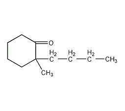 2-丁基-2-甲基环己酮结构式