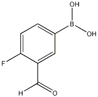 4-氟-3-甲酸基苯硼酸结构式