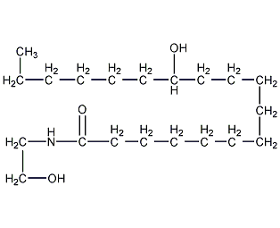 12-羟基-N-(2-羟乙基)十八酰胺结构式