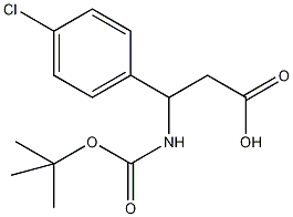 3-(Boc-氨基)-3-(4-氯苯基)丙酸结构式